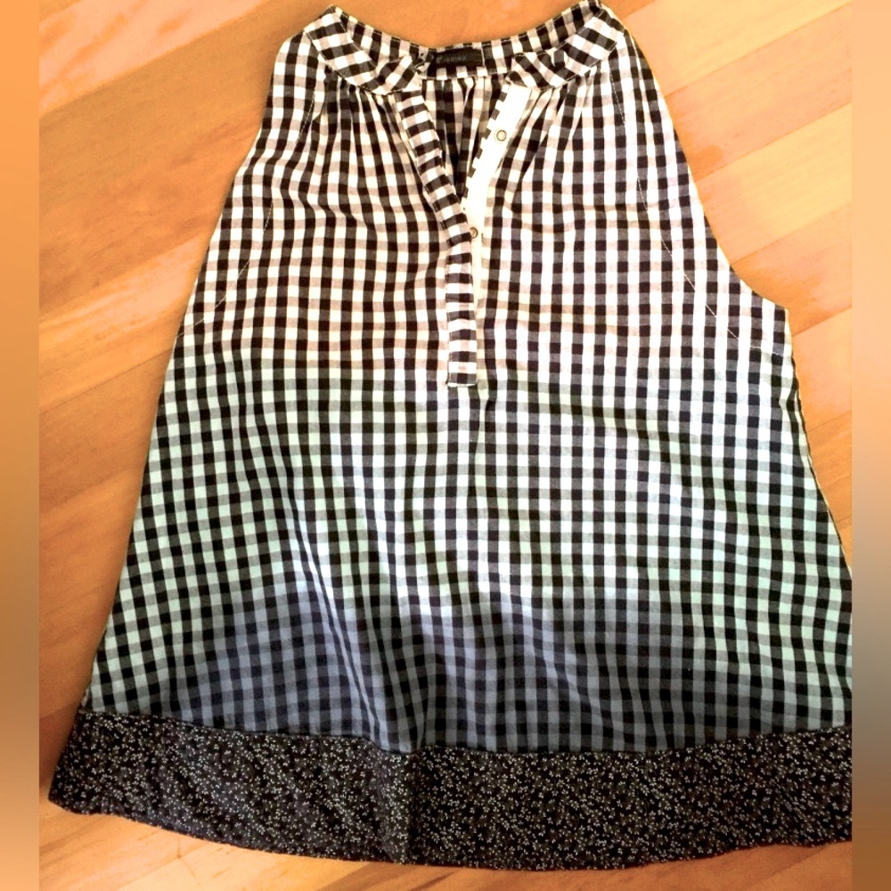 Womens checkered print tank top
